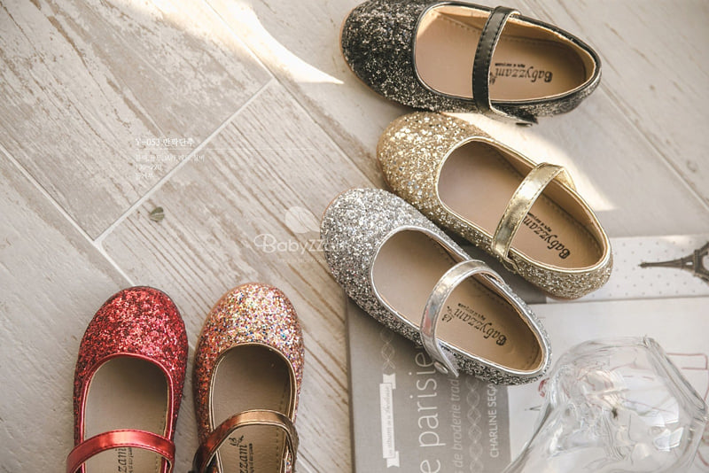 Babyzzam - Korean Children Fashion - #littlefashionista - Sparkle Button Flat