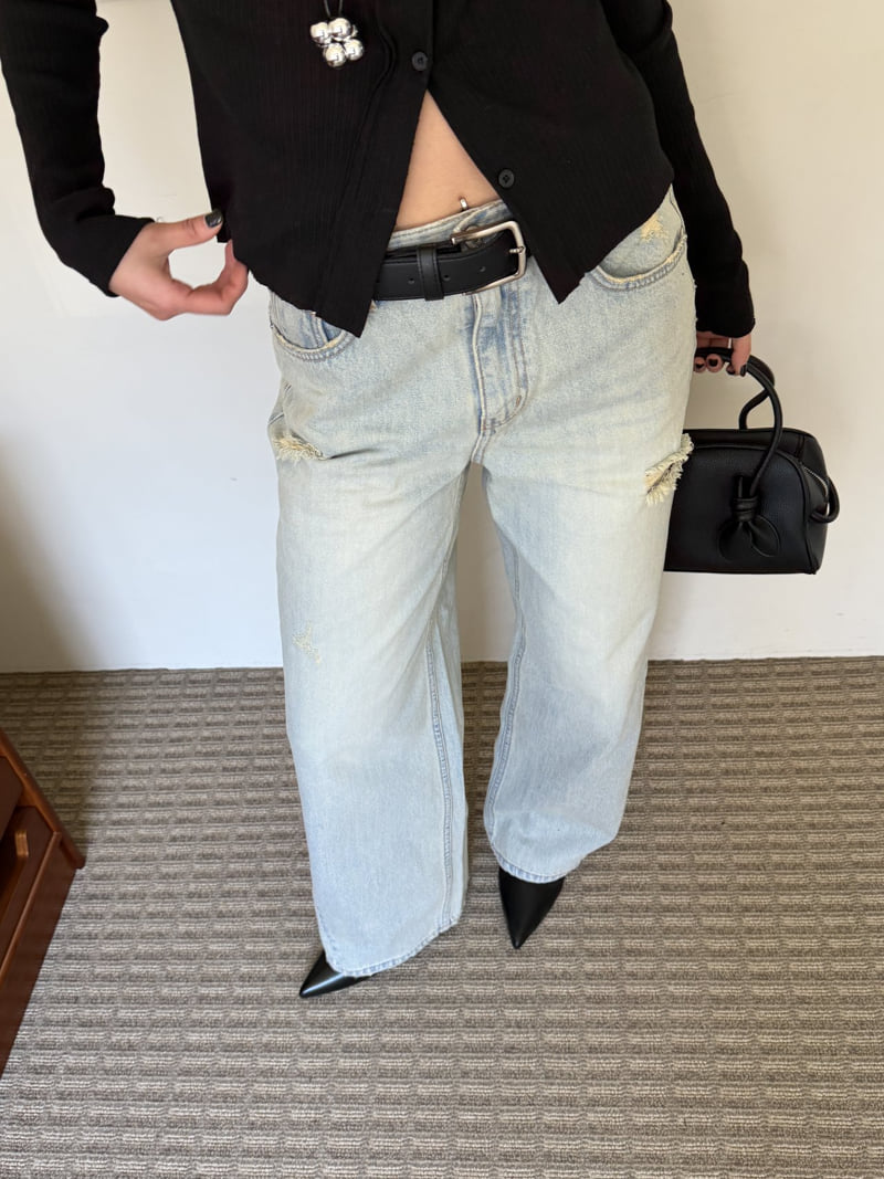 Baguette - Korean Women Fashion - #momslook - Vintage Engine Light Wash Denim