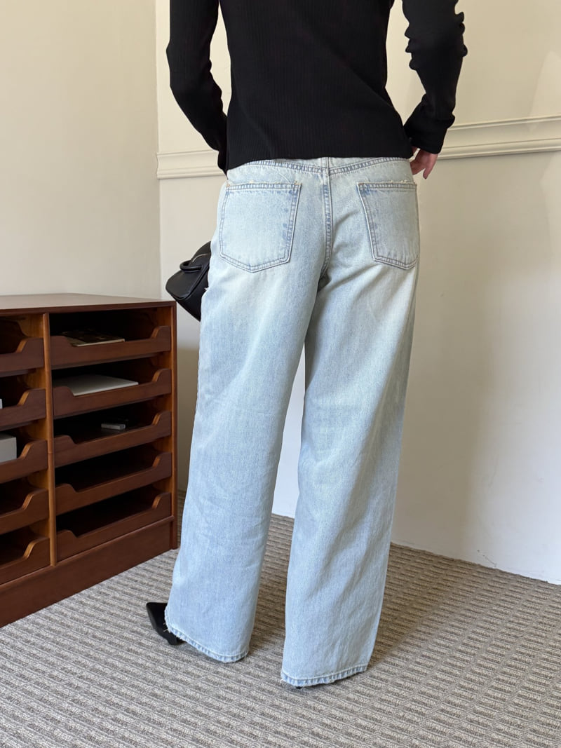 Baguette - Korean Women Fashion - #momslook - Vintage Engine Light Wash Denim - 5