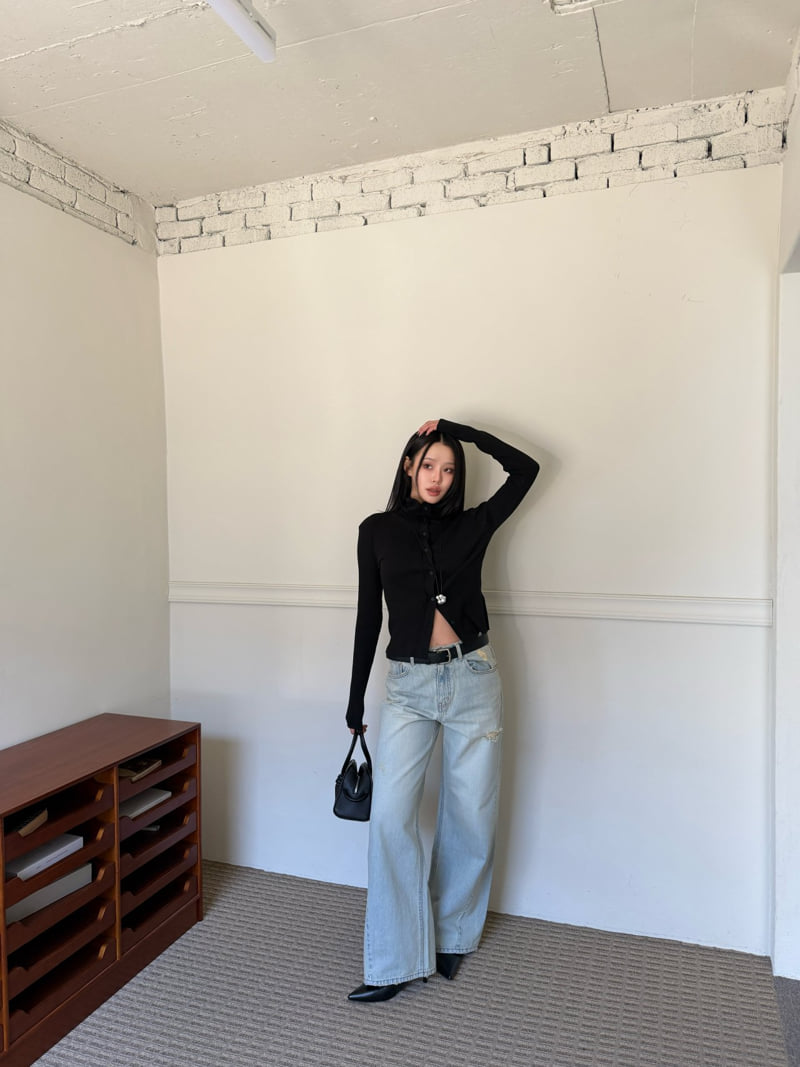 Baguette - Korean Women Fashion - #momslook - Vintage Engine Light Wash Denim - 9