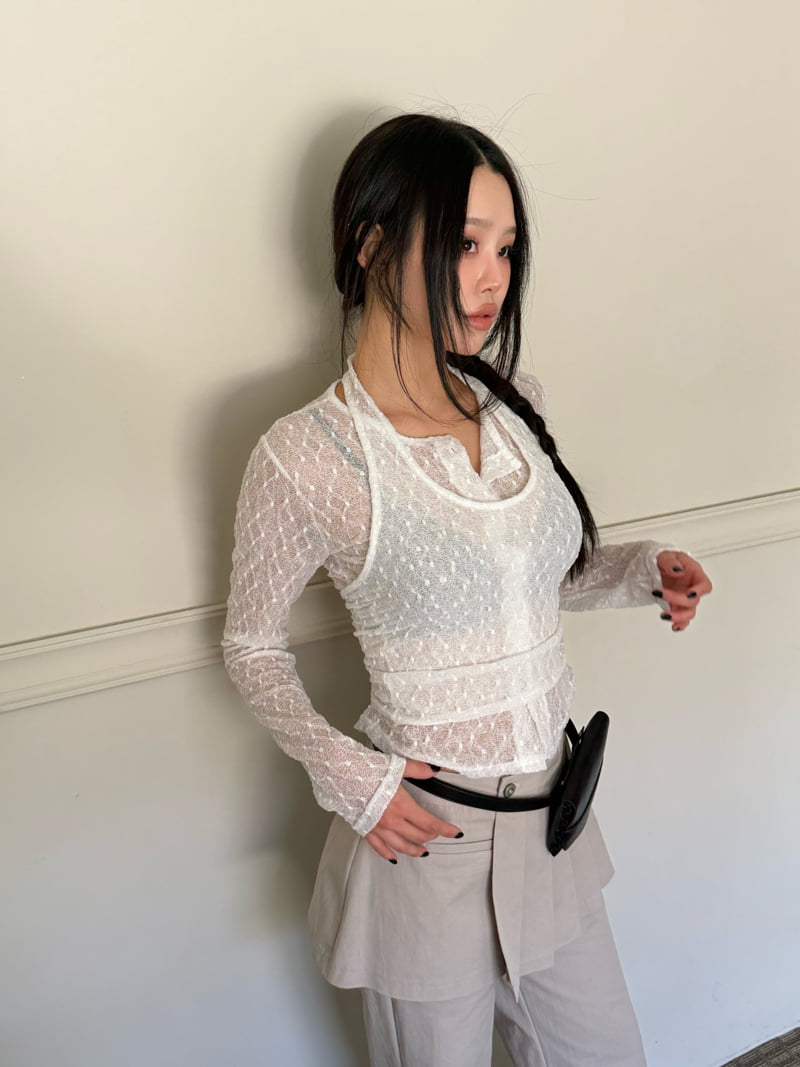 Baguette - Korean Women Fashion - #momslook - Lace Halter Set