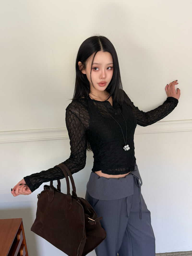 Baguette - Korean Women Fashion - #momslook - Lace Halter Set - 9