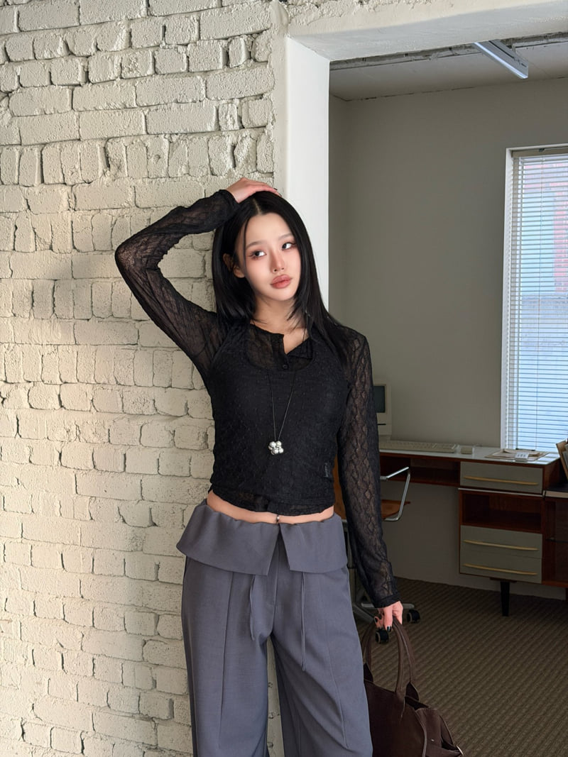 Baguette - Korean Women Fashion - #momslook - Flip Long Pants - 3