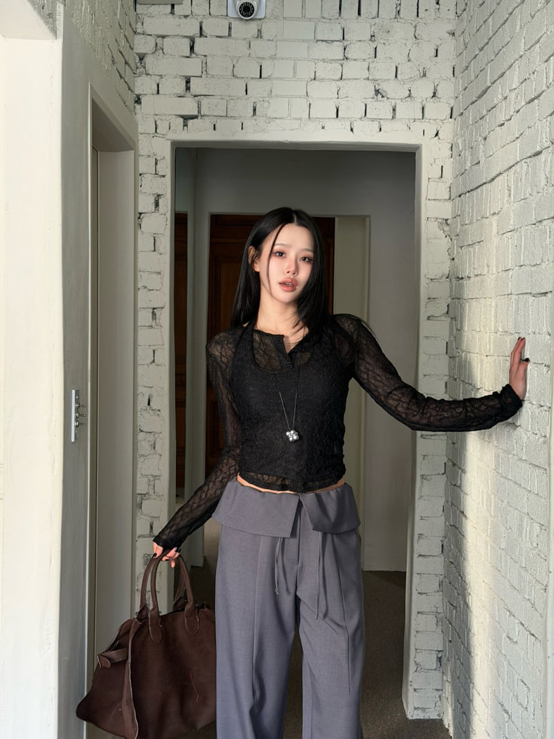Baguette - Korean Women Fashion - #momslook - Flip Long Pants - 5
