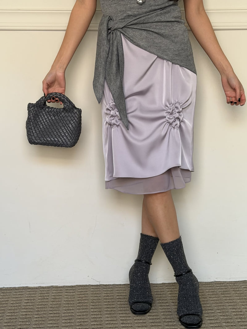 Baguette - Korean Women Fashion - #momslook - Puff Flower Skirt - 10