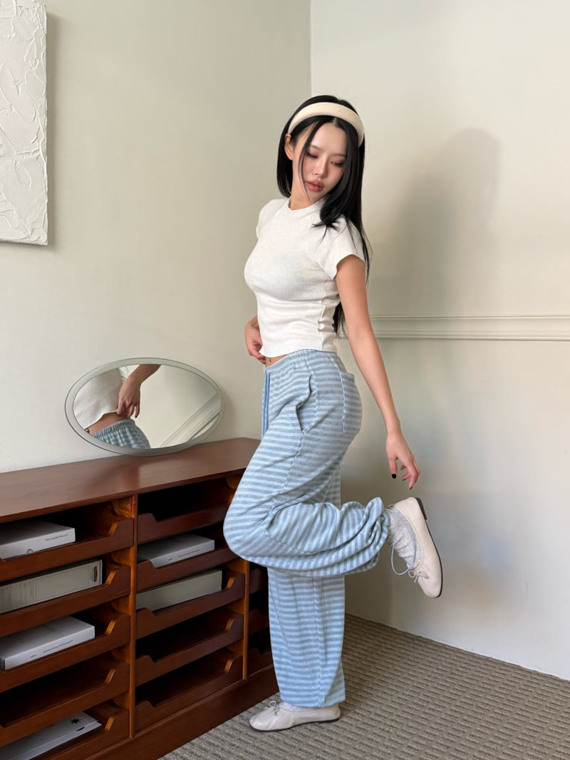 Baguette - Korean Women Fashion - #womensfashion - Stripe Jogger Pants - 4