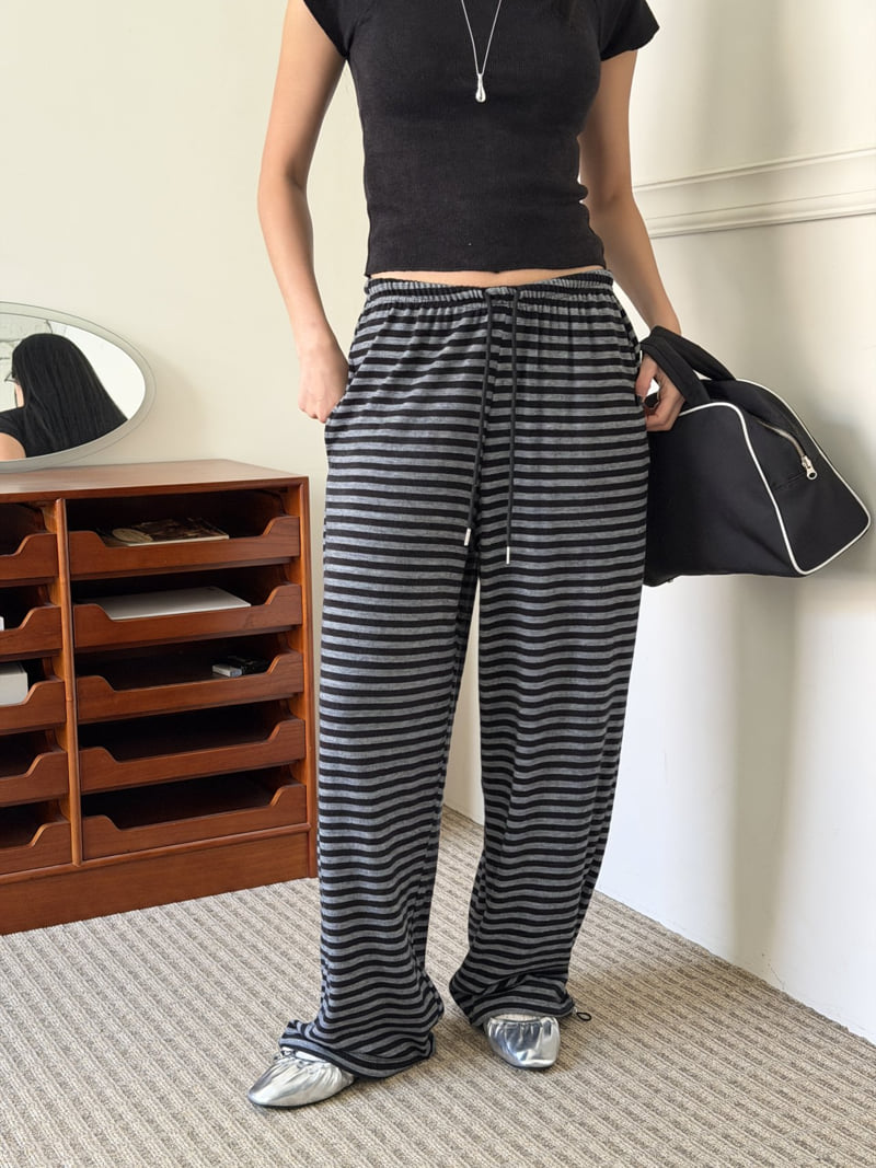 Baguette - Korean Women Fashion - #momslook - Stripe Jogger Pants - 7