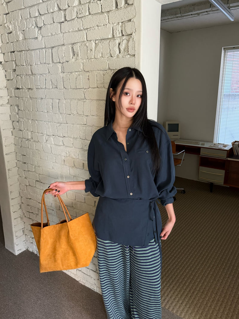 Baguette - Korean Women Fashion - #momslook - Dublin Wrap Shirt