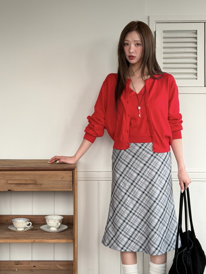 Baguette - Korean Women Fashion - #momslook - Hash Check Skirt - 10