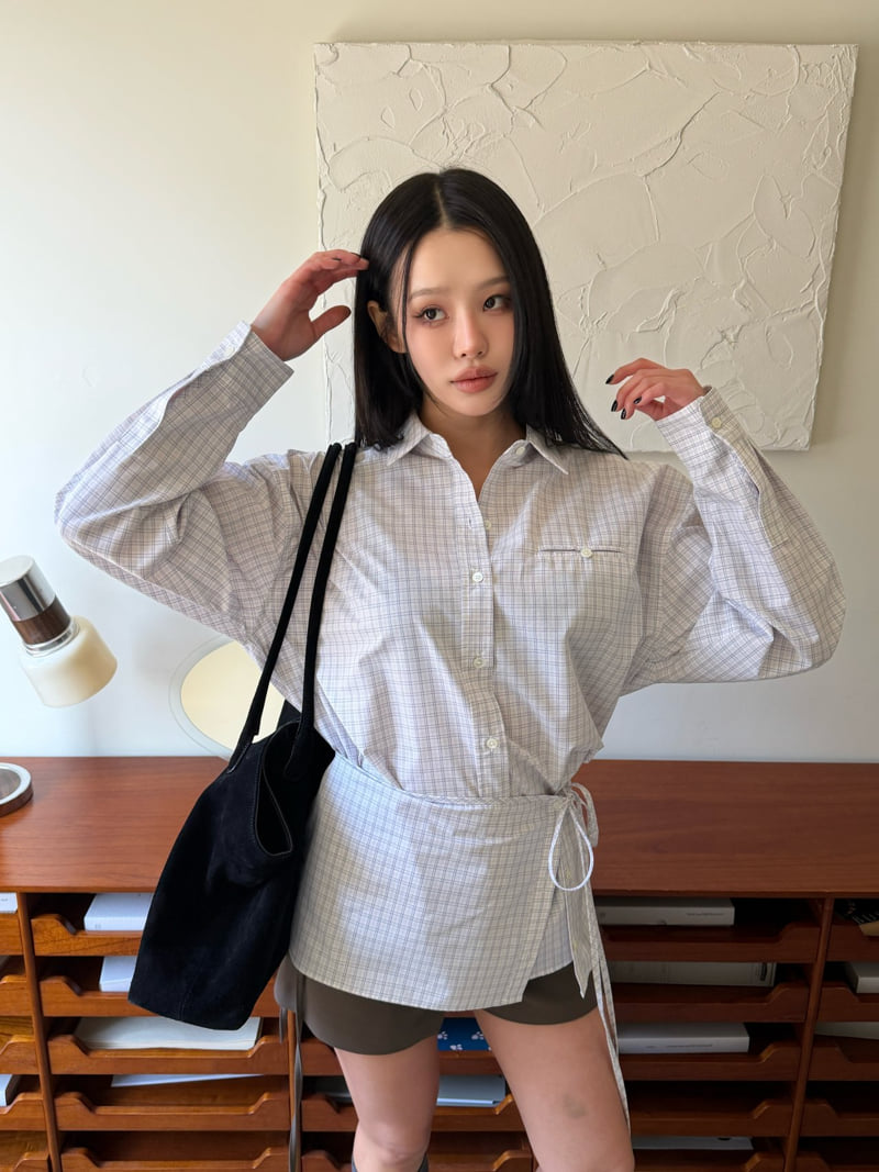 Baguette - Korean Women Fashion - #pursuepretty - Dublin Wrap Shirt - 11