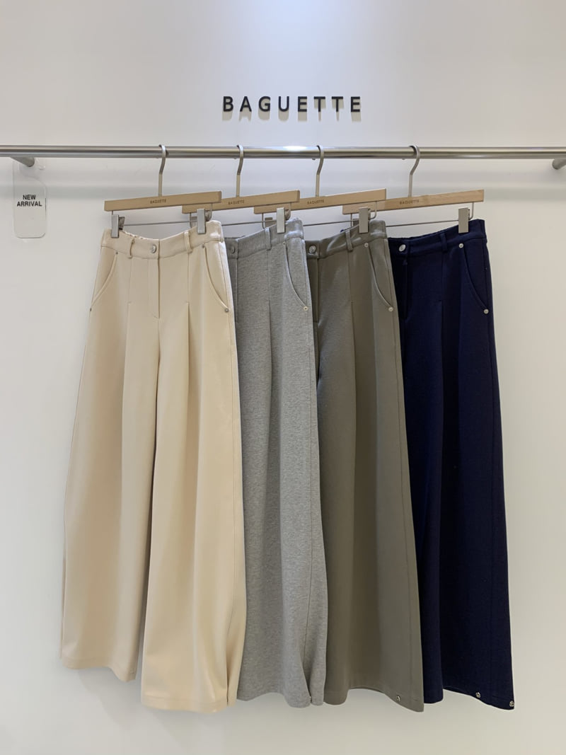 Baguette - Korean Women Fashion - #romanticstyle - Wide Tuck Pants - 12