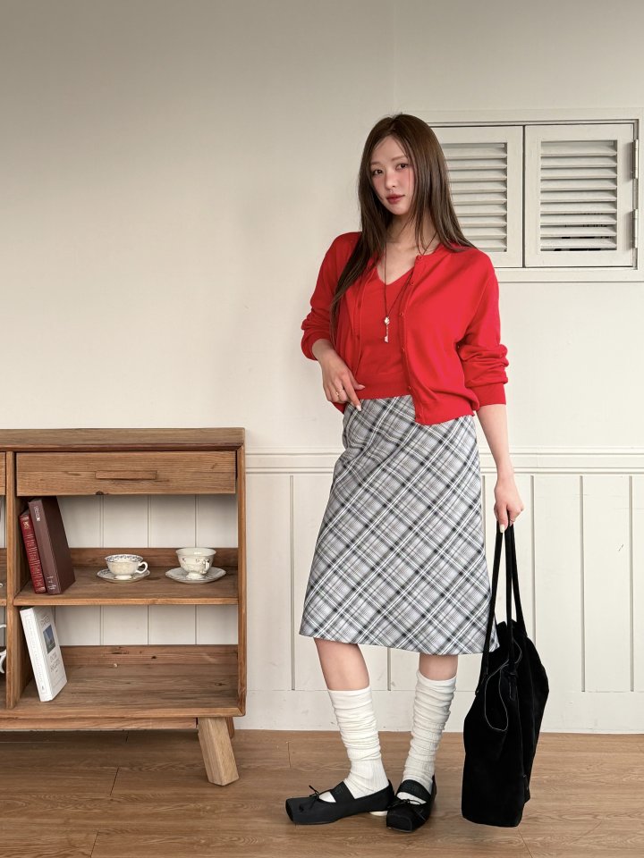 Baguette - Korean Women Fashion - #shopsmall - Halter Knit Cardigan Set - 8