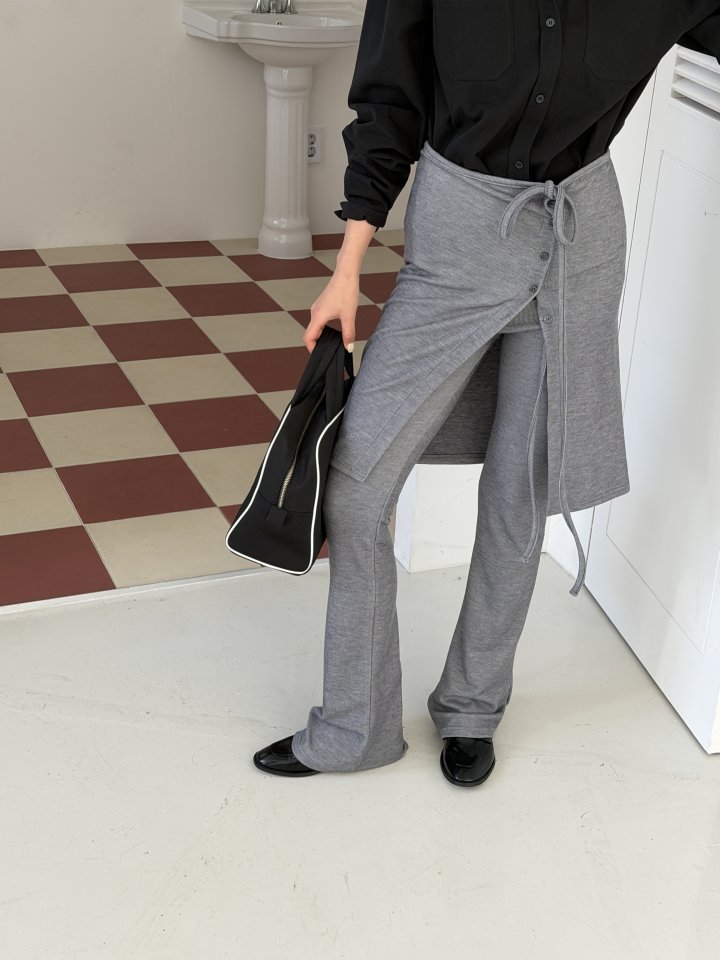 Baguette - Korean Women Fashion - #thelittlethings - Wrap Bootcut Pants - 6