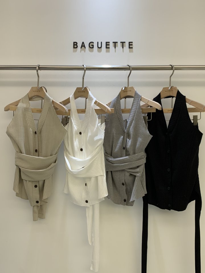 Baguette - Korean Women Fashion - #vintageinspired - Halter Intarsia Cardigan