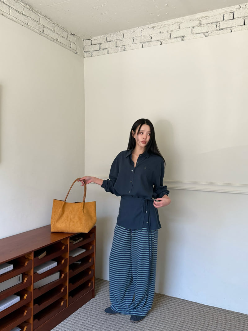 Baguette - Korean Women Fashion - #vintagekidsstyle - Stripe Jogger Pants - 11