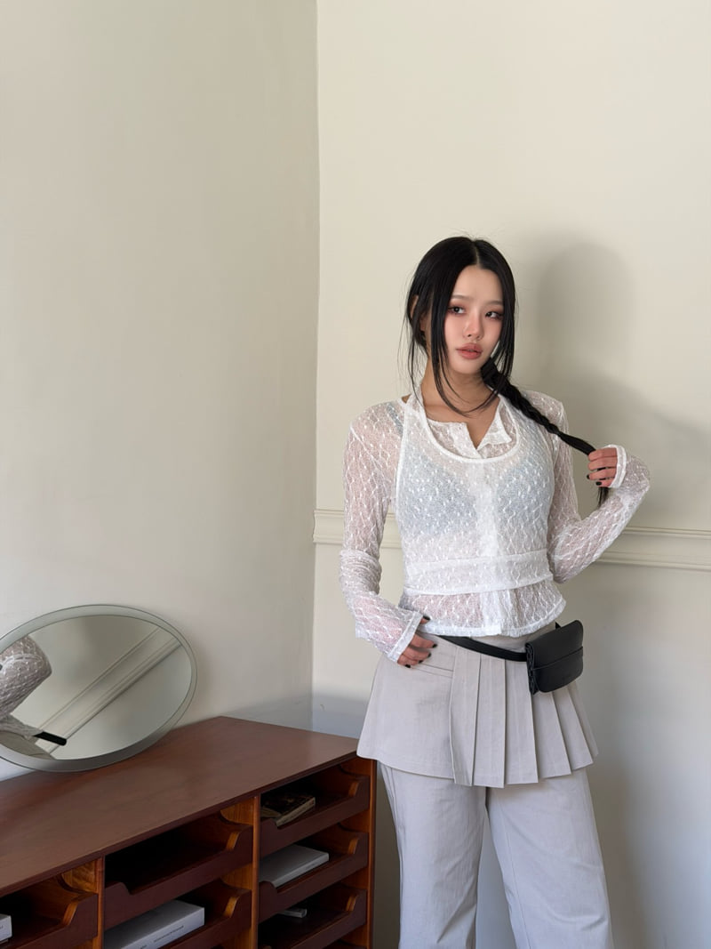 Baguette - Korean Women Fashion - #momslook - Lace Halter Set - 4