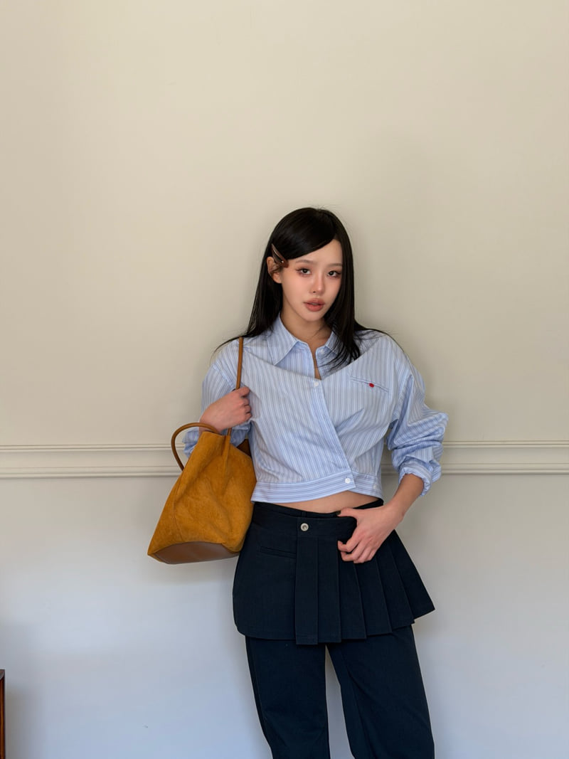 Baguette - Korean Women Fashion - #womensfashion - Lutern Crop Shirt - 7