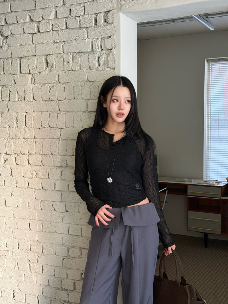 Baguette - Korean Women Fashion - #momslook - Flip Long Pants - 4