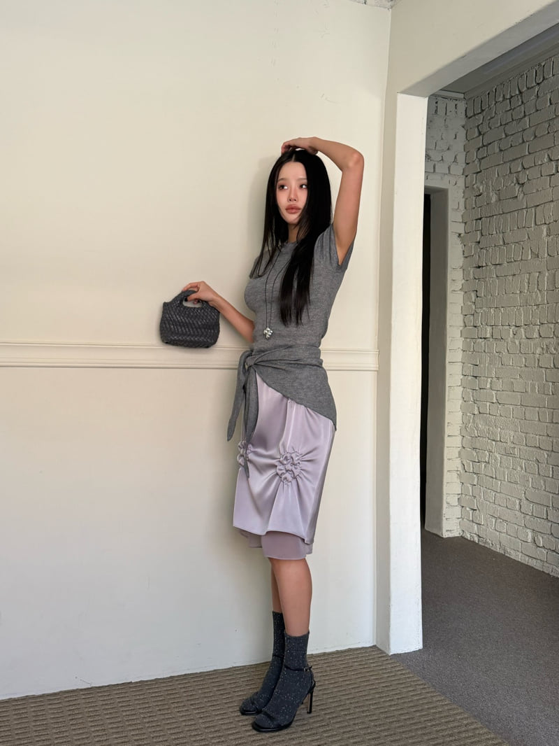 Baguette - Korean Women Fashion - #womensfashion - Puff Flower Skirt - 11