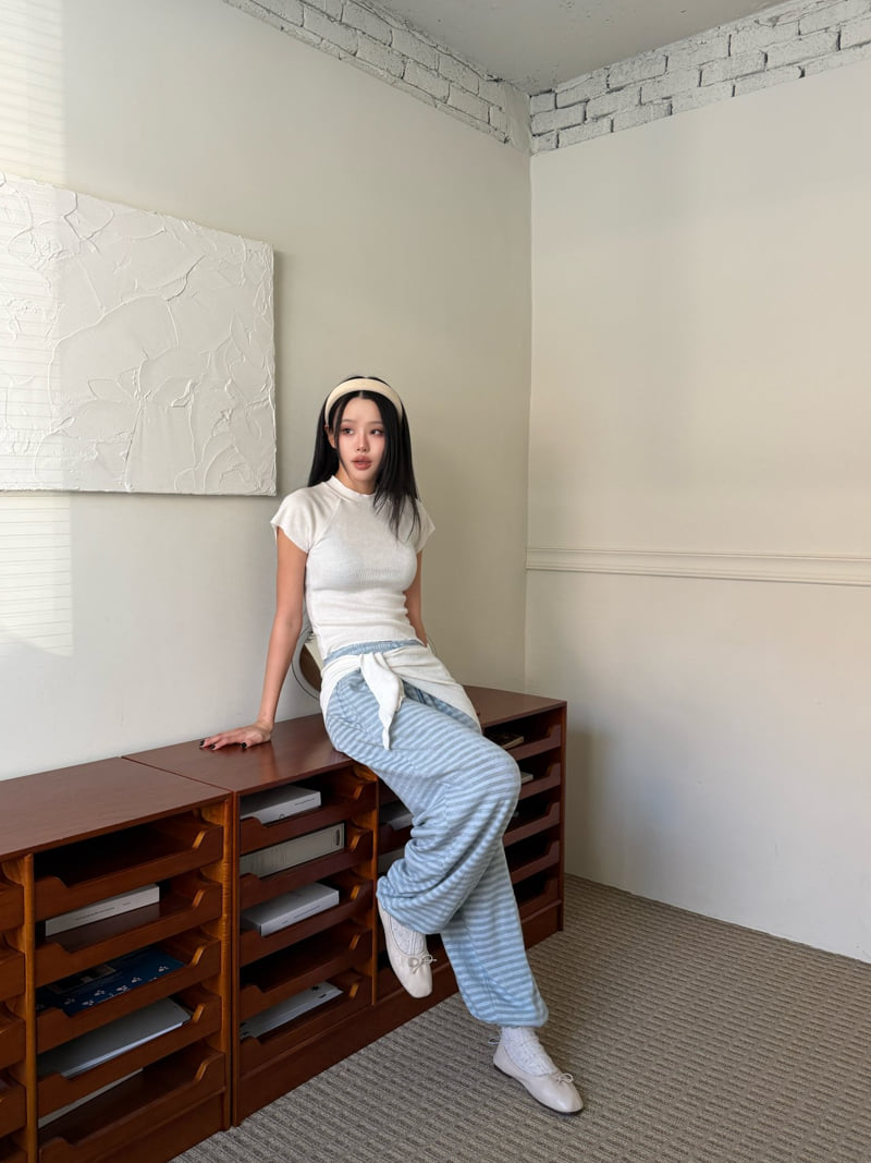 Baguette - Korean Women Fashion - #womensfashion - Stripe Jogger Pants - 3