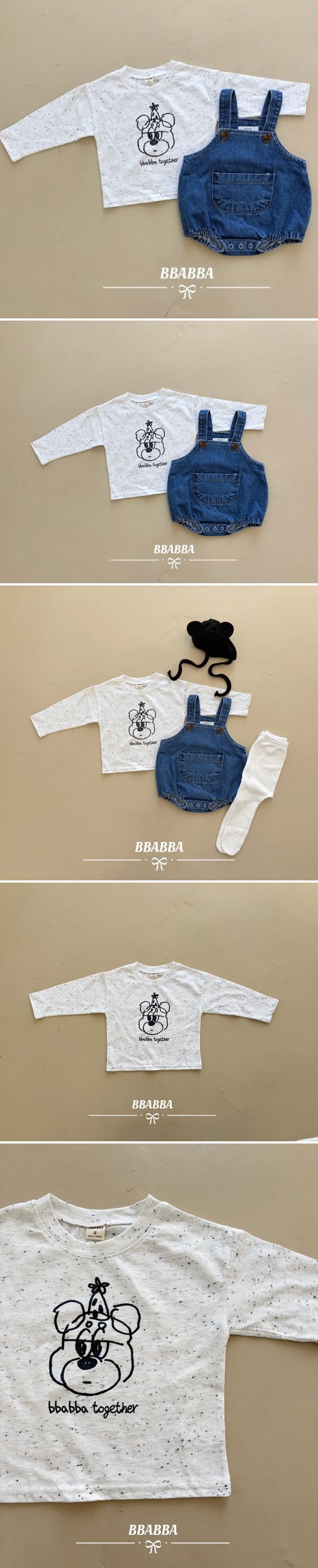 Bbabba - Korean Baby Fashion - #onlinebabyboutique - Pointed Bear Tee (Baby)
