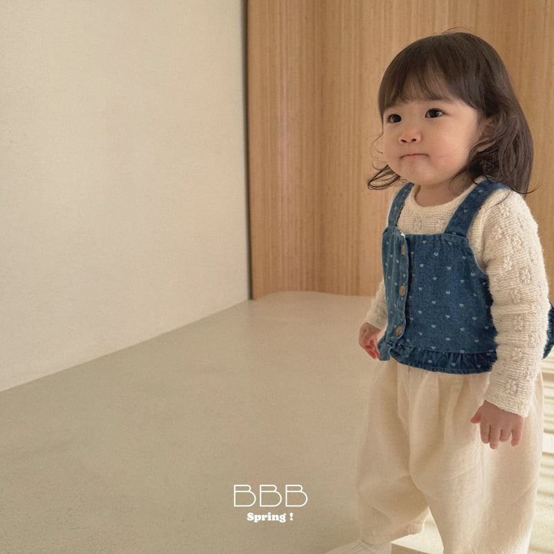 Bella Bambina - Korean Baby Fashion - #babyboutique - Bebe Heart Denim Vest - 11