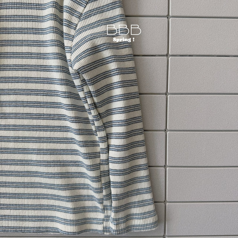 Bella Bambina - Korean Baby Fashion - #babyboutiqueclothing - Stripe Rib Tee - 6
