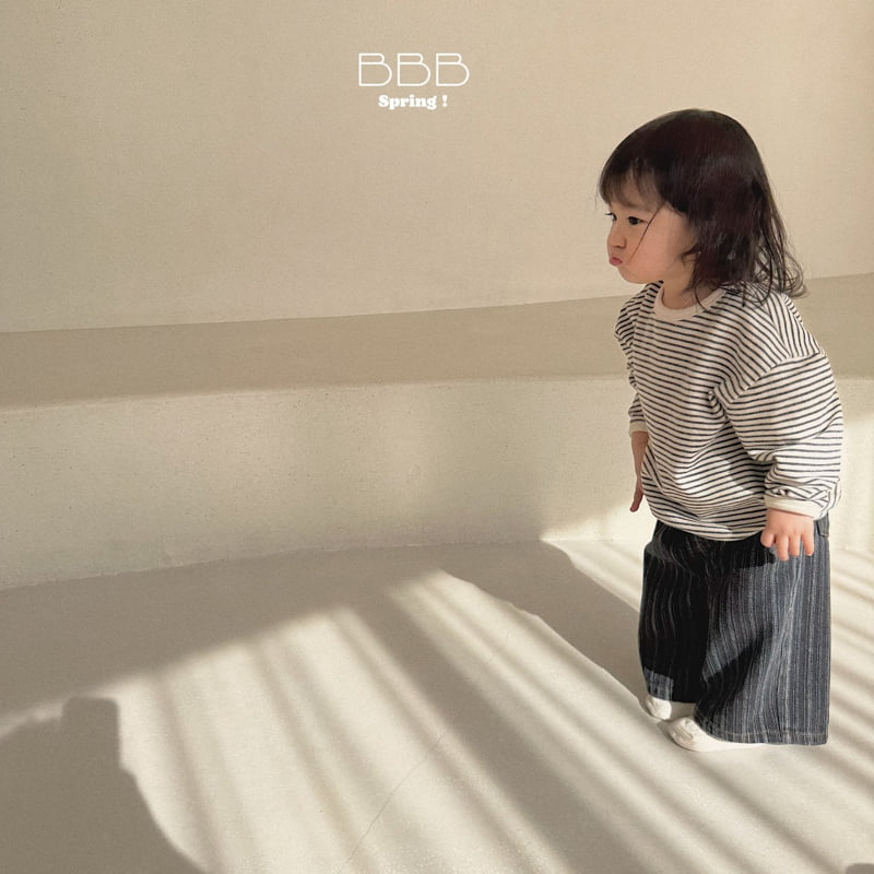 Bella Bambina - Korean Baby Fashion - #babyfashion - Bebe Duo Stripe Denim Pants - 6