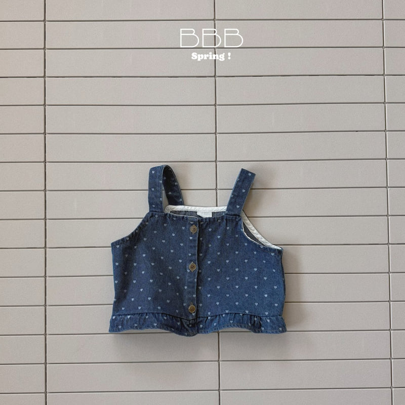Bella Bambina - Korean Baby Fashion - #babyfever - Bebe Heart Denim Vest