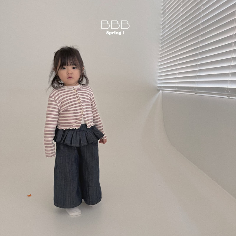 Bella Bambina - Korean Baby Fashion - #babyfever - Tiered Denim Pants - 10