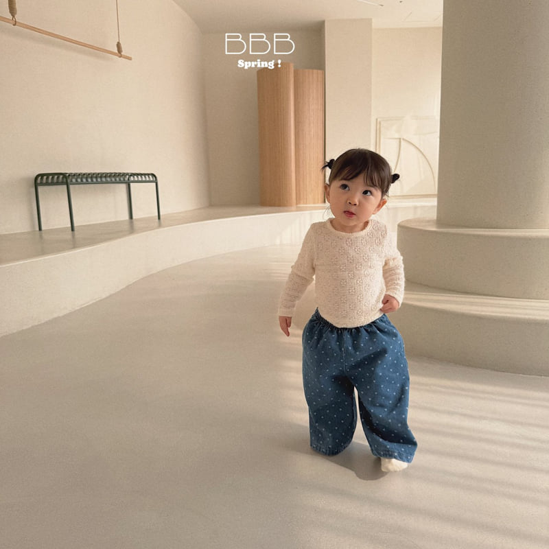 Bella Bambina - Korean Baby Fashion - #babygirlfashion - Bebe Love Denim Pants - 9