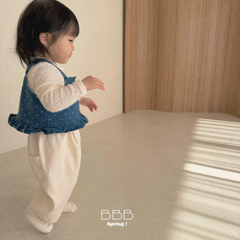 Bella Bambina - Korean Baby Fashion - #babylifestyle - Bebe Heart Denim Vest - 3