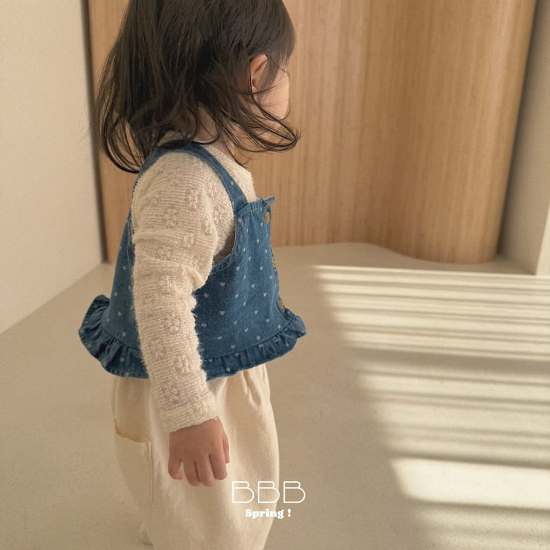 Bella Bambina - Korean Baby Fashion - #babyoutfit - Bebe Heart Denim Vest - 6