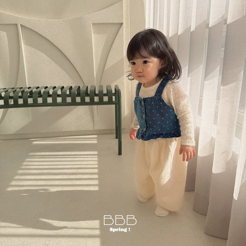 Bella Bambina - Korean Baby Fashion - #babyoutfit - Bebe Heart Denim Vest - 7