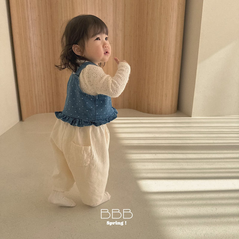 Bella Bambina - Korean Baby Fashion - #onlinebabyboutique - Bebe Heart Denim Vest - 9