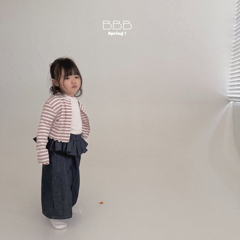 Bella Bambina - Korean Baby Fashion - #onlinebabyboutique - Tiered Denim Pants - 3