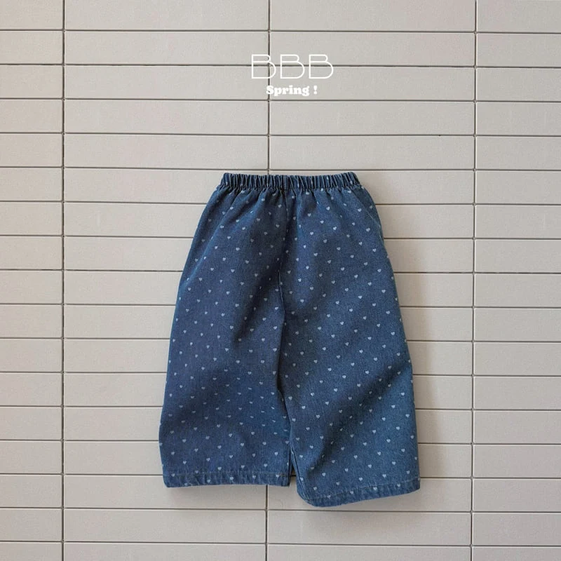 Bella Bambina - Korean Baby Fashion - #onlinebabyshop - Bebe Love Denim Pants - 2