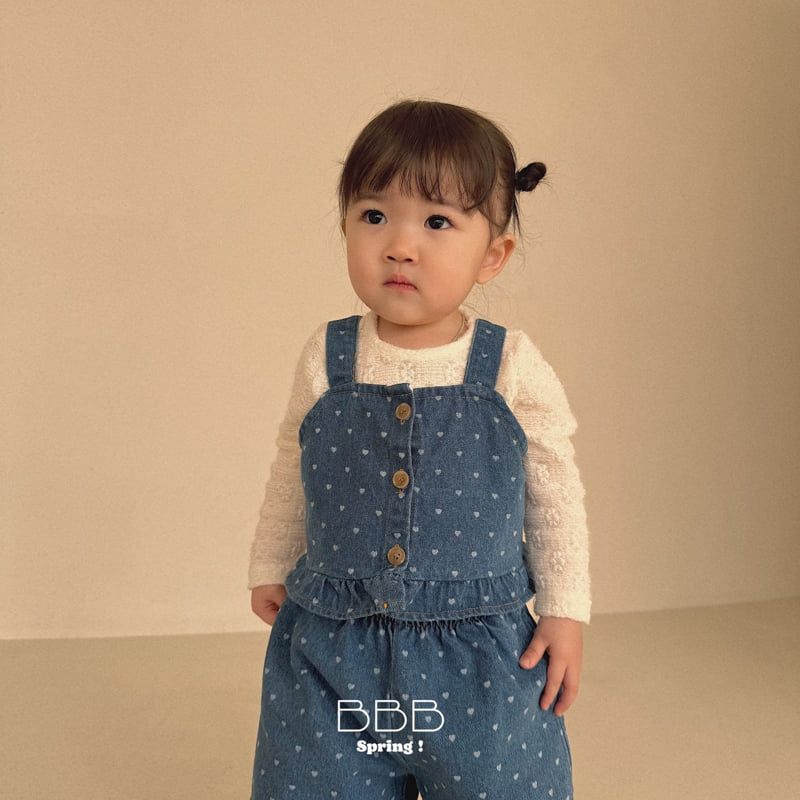 Bella Bambina - Korean Baby Fashion - #onlinebabyshop - Bebe Heart Denim Vest - 10