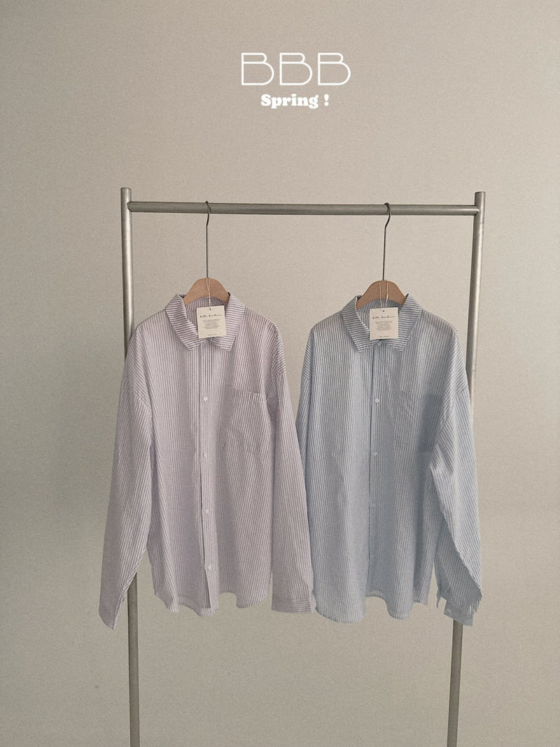 Bella Bambina - Korean Women Fashion - #vintageinspired - Moist Stripe Shirt (Adult) - 4