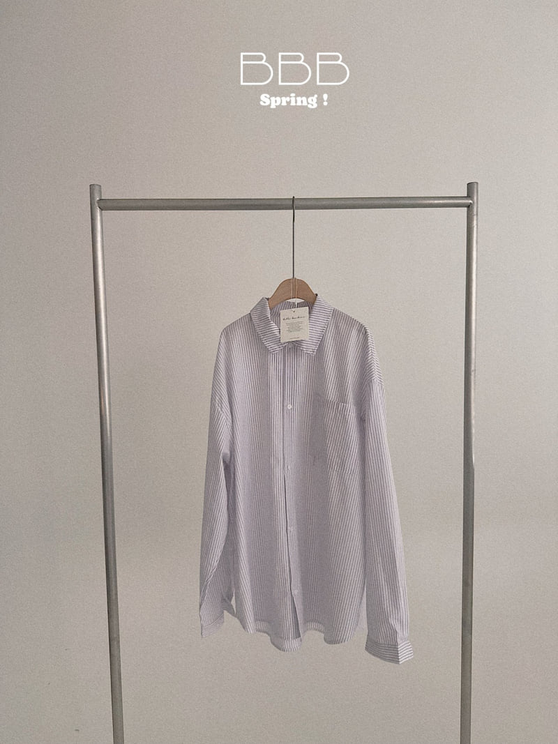 Bella Bambina - Korean Women Fashion - #womensfashion - Moist Stripe Shirt (Adult) - 2