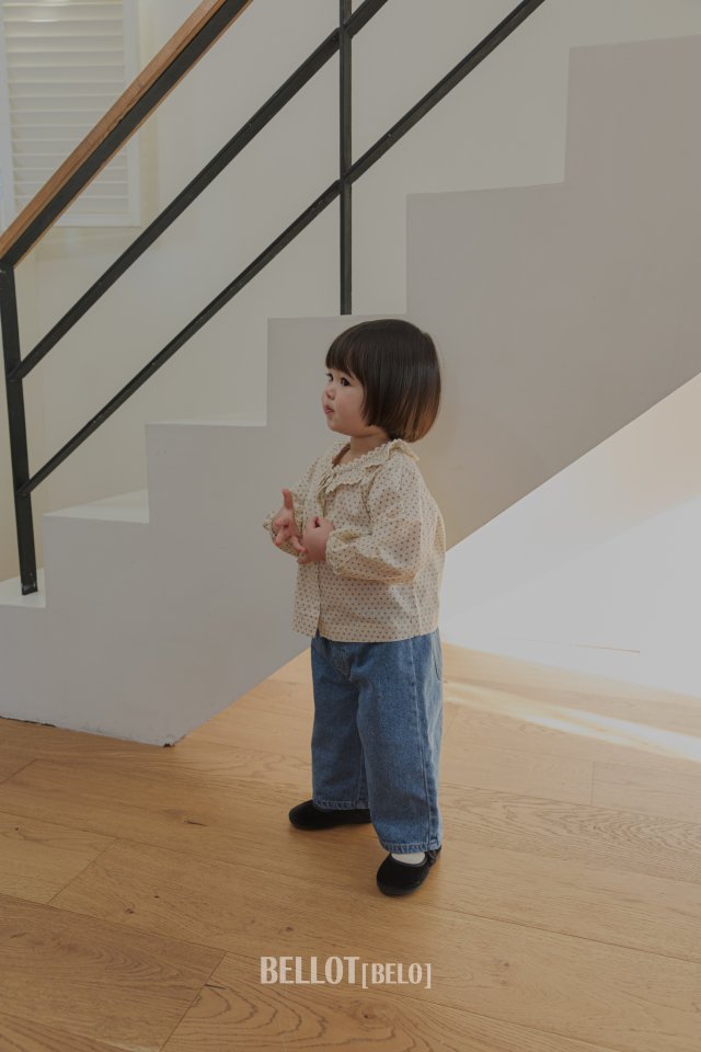 Bellot - Korean Baby Fashion - #babyboutique - Bebe Cozy Wide Denim Pants - 9