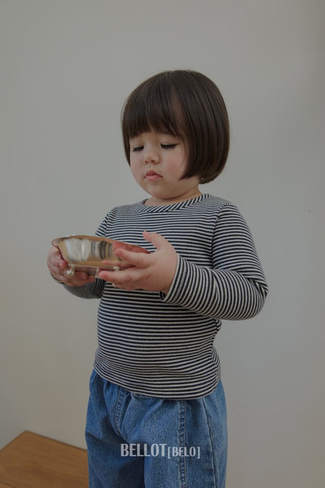 Bellot - Korean Baby Fashion - #babyfever - Bebe Lenny Stripe Tee - 6