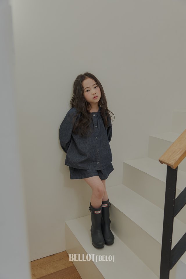 Bellot - Korean Children Fashion - #childofig - Ruen Washed Blouse - 7
