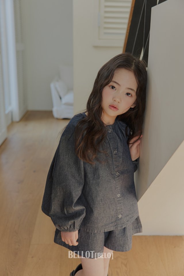 Bellot - Korean Children Fashion - #childofig - Ruen Washed Blouse - 8