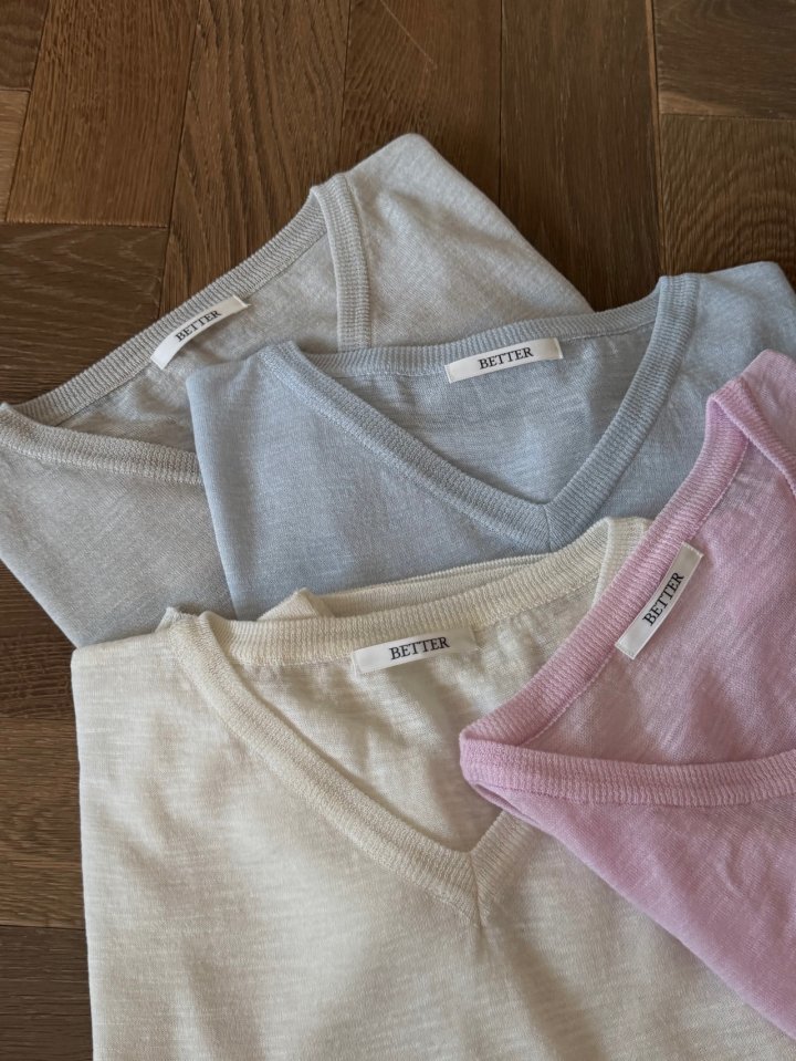 Better - Korean Women Fashion - #momslook - V-Neck Knit Top