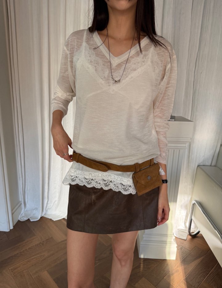 Better - Korean Women Fashion - #momslook - V-Neck Knit Top - 12