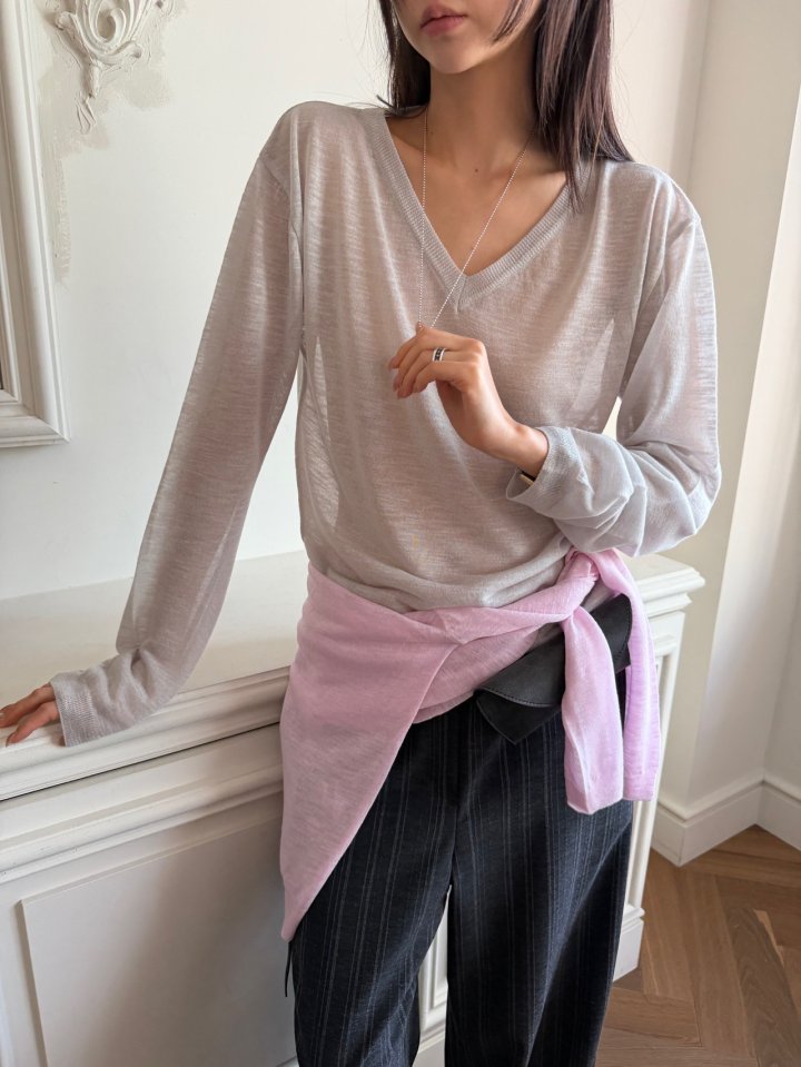 Better - Korean Women Fashion - #momslook - V-Neck Knit Top - 2