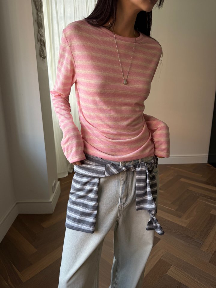 Better - Korean Women Fashion - #momslook - Shade Stripe Tee - 12