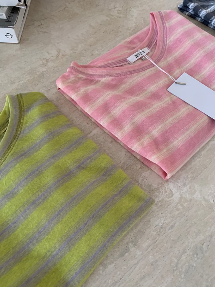 Better - Korean Women Fashion - #momslook - Shade Stripe Tee - 6