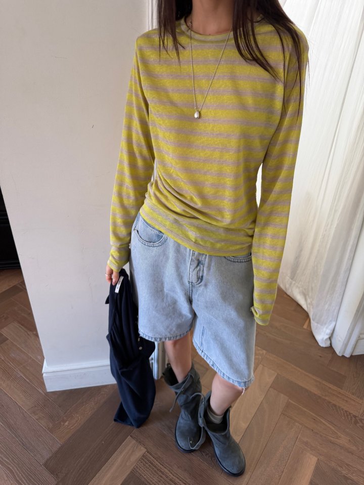 Better - Korean Women Fashion - #momslook - Shade Stripe Tee - 8